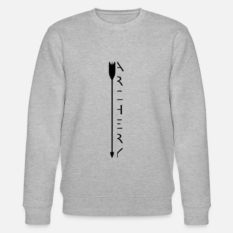 Bogenschießen Bogenschiessen Archery Pfeil Bogen - Stanley/Stella Unisex Bio-Sweatshirt CHANGER  - Grau meliert