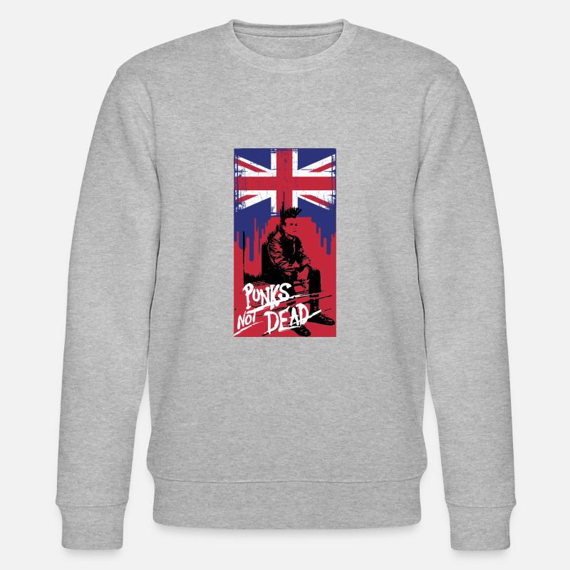 british punk rock - Stanley/Stella CHANGER Unisex Organic Sweatshirt - heather grey