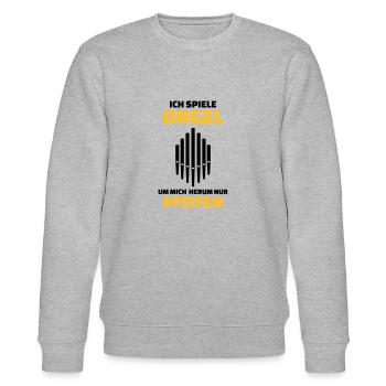 Orgel - Stanley/Stella Unisex Bio-Sweatshirt CHANGER  - Grau meliert - Vorne - Nik (191cm) & Marisol (170cm)