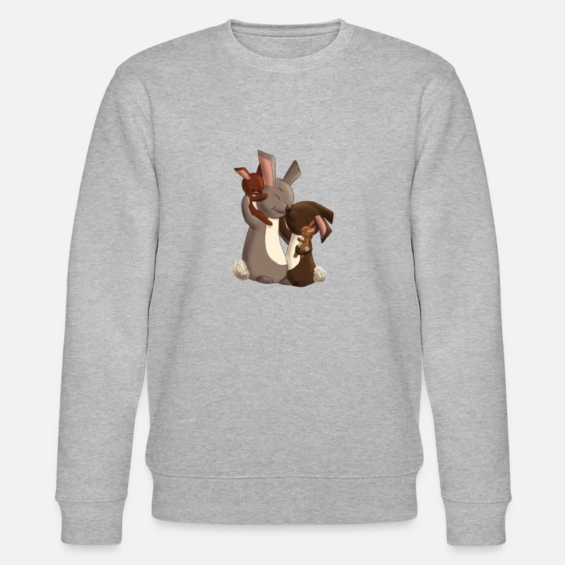 Hasenfamilie - Stanley/Stella Unisex Bio-Sweatshirt CHANGER - Grau meliert