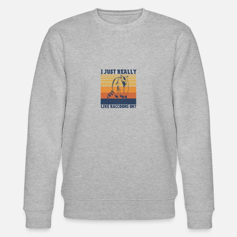 Waschbär - Stanley/Stella Unisex Bio-Sweatshirt CHANGER  - Grau meliert