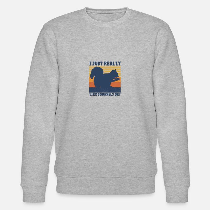 Eichhörnchen - Stanley/Stella Unisex Bio-Sweatshirt CHANGER  - Grau meliert