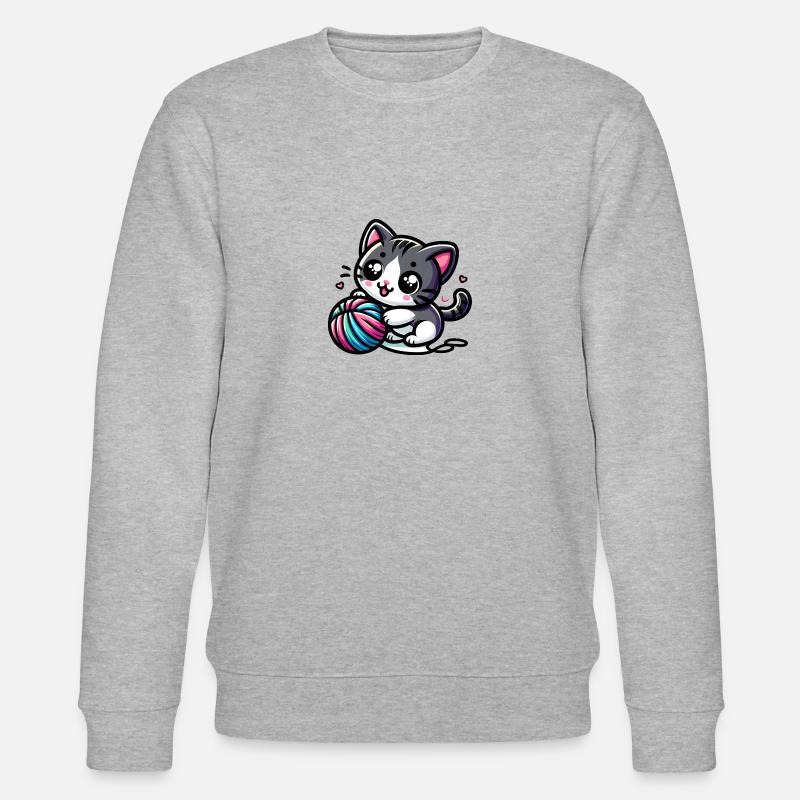 Chat mignon - Sweat bio CHANGER Stanley/Stella Unisexe - gris chiné