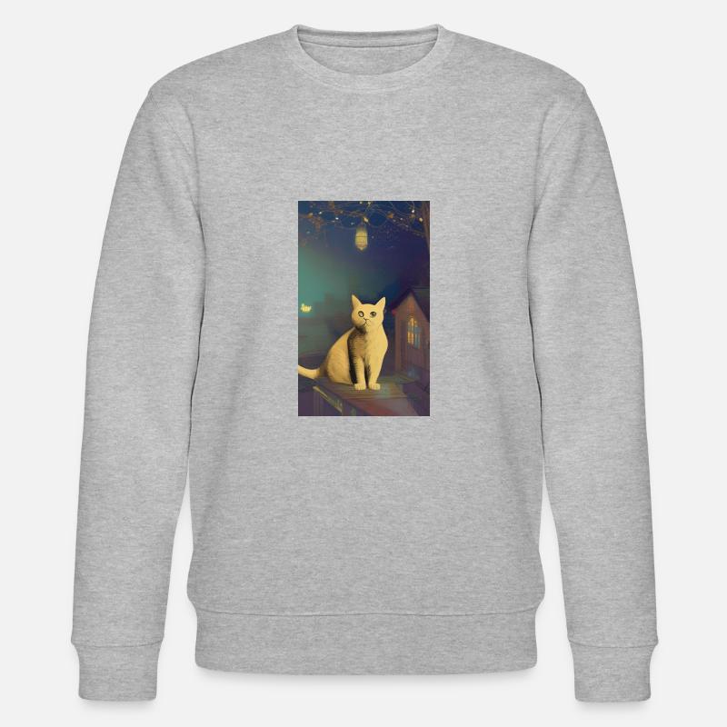 Cat AI Generated Art - Stanley/Stella Unisex Bio-Sweatshirt CHANGER  - Grau meliert