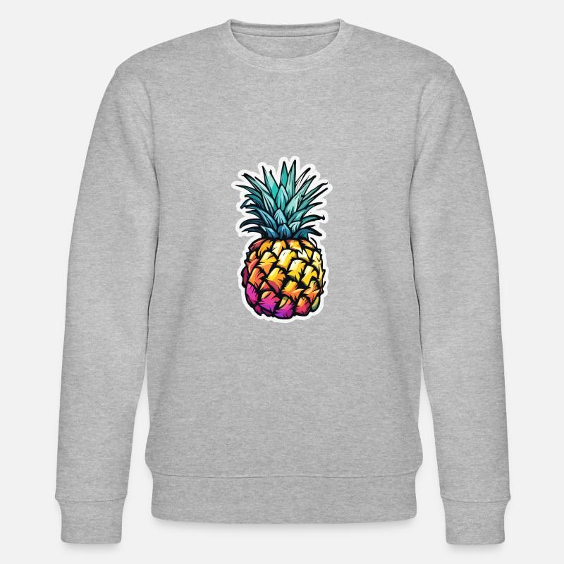 Fruit / Pineapple / Exotic / Tropical / Vitamins - Stanley/Stella CHANGER Unisex Organic Sweatshirt - heather grey