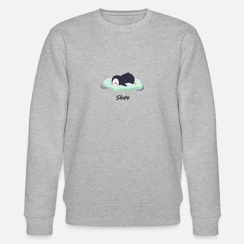 Sleepy pinguin - Stanley/Stella Unisex Bio-Sweatshirt CHANGER  - Grau meliert