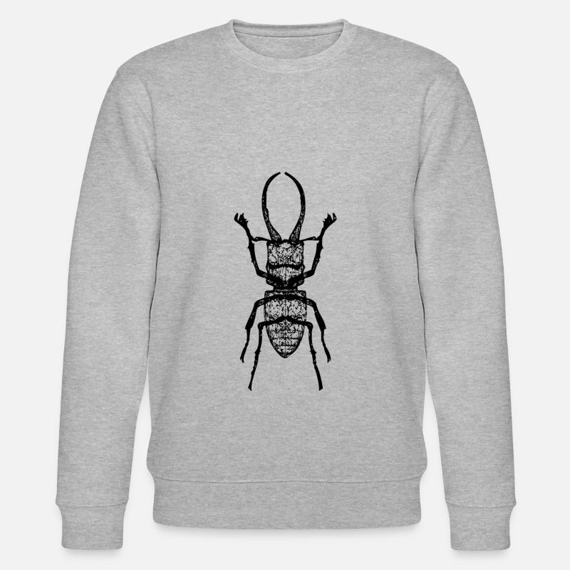 Stag beetle - stag beetle - Stanley/Stella CHANGER Unisex Organic Sweatshirt - heather grey