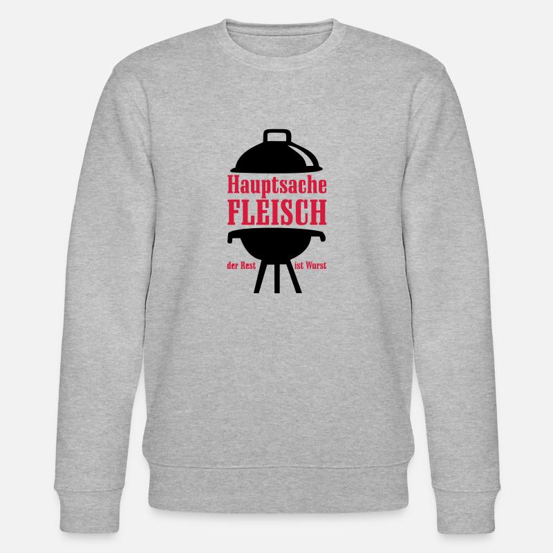 Grill, grillen, BBQ, Rost - Stanley/Stella Unisex Bio-Sweatshirt CHANGER  - Grau meliert