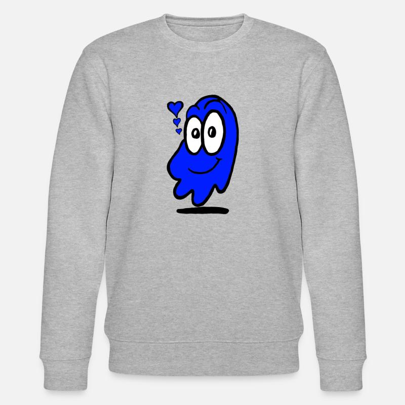 Love Ghost blau - Stanley/Stella Unisex Bio-Sweatshirt CHANGER  - Grau meliert