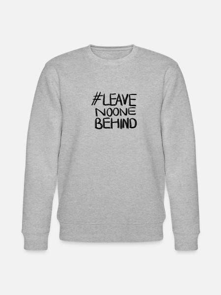 leave no one behind - Stanley/Stella Unisex Bio-Sweatshirt CHANGER  - Grau meliert