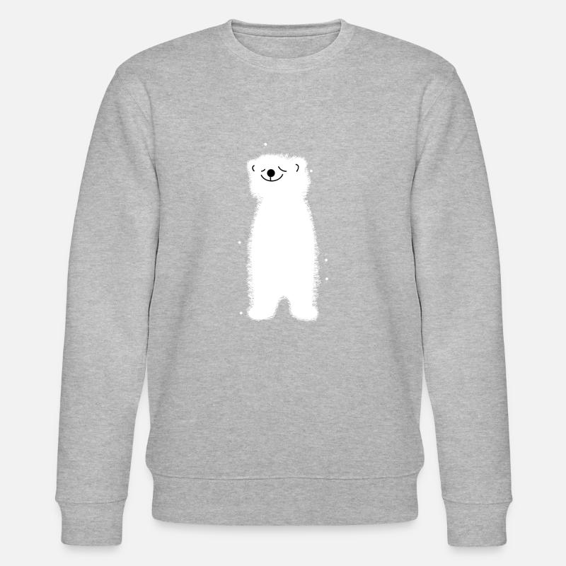 Lustiger Eisbär - Stanley/Stella Unisex Bio-Sweatshirt CHANGER  - Grau meliert