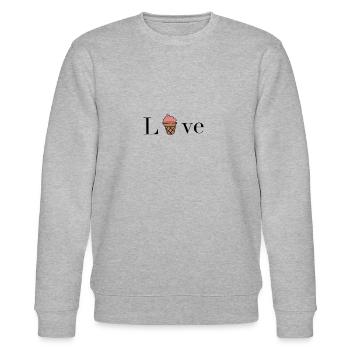 Eis - Foodie - Stanley/Stella Unisex Bio-Sweatshirt CHANGER  - Grau meliert - Vorne - Nik (191cm) & Marisol (170cm)