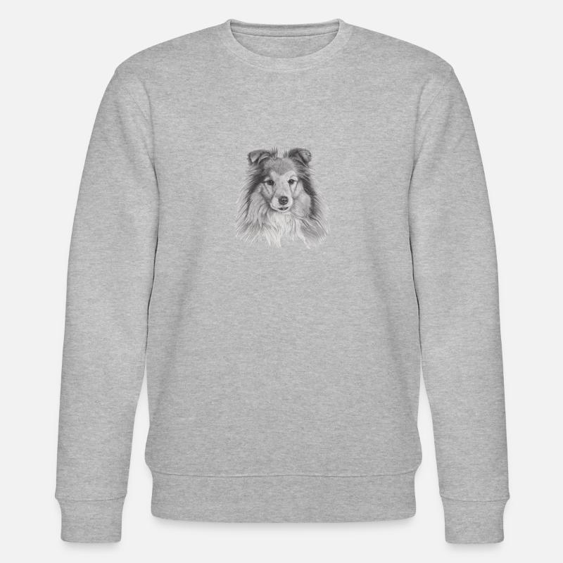 Shetland Schäferhund Sheltie - Stanley/Stella Unisex Bio-Sweatshirt CHANGER  - Grau meliert