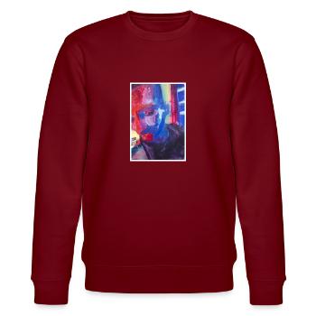 Reproduction d'art originale "LSD" - Sweat bio CHANGER Stanley/Stella Unisexe - bordeaux - Devant - Nik (191cm) & Marisol (170cm)