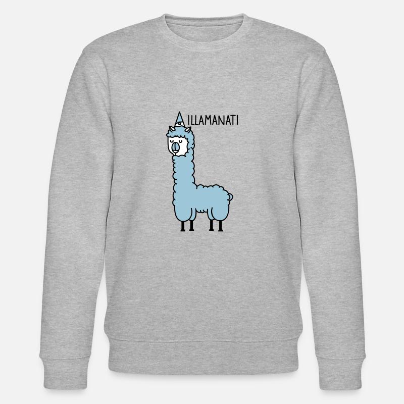 Lama - Illuminatii - Stanley/Stella Unisex Bio-Sweatshirt CHANGER  - Grau meliert