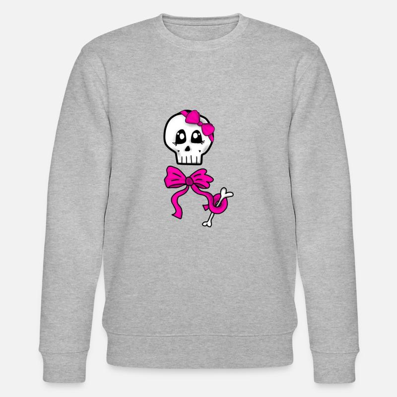 Female Skull - Stanley/Stella Unisex Bio-Sweatshirt CHANGER  - Grau meliert