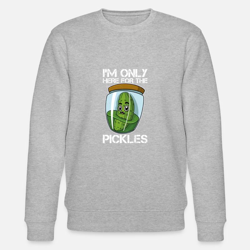 pickling cucumbers saying eating vegetables - Stanley/Stella CHANGER Unisex Organic Sweatshirt - heather grey