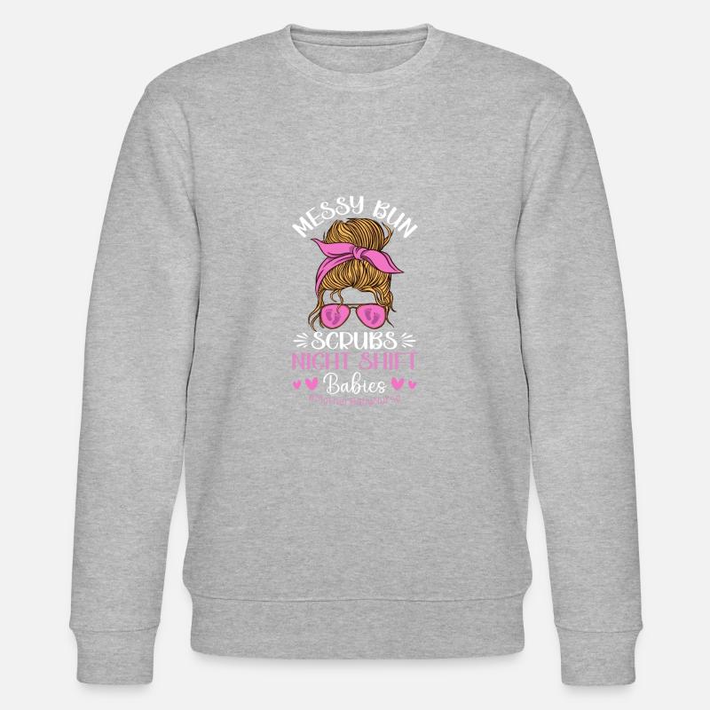 Infirmière Bébé Maternité Infirmière - Sweat bio CHANGER Stanley/Stella Unisexe - gris chiné