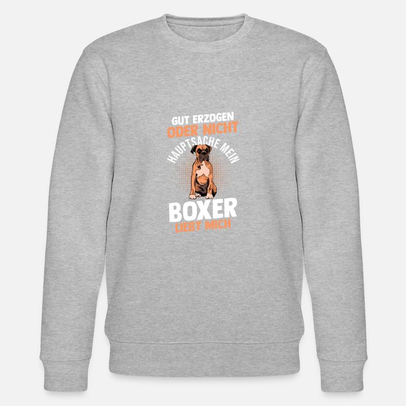 HundDeutscher Boxer - Stanley/Stella Unisex Bio-Sweatshirt CHANGER  - Grau meliert