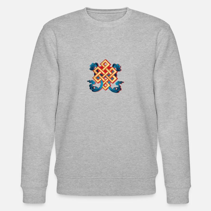 Buddhismus - Stanley/Stella Unisex Bio-Sweatshirt CHANGER  - Grau meliert