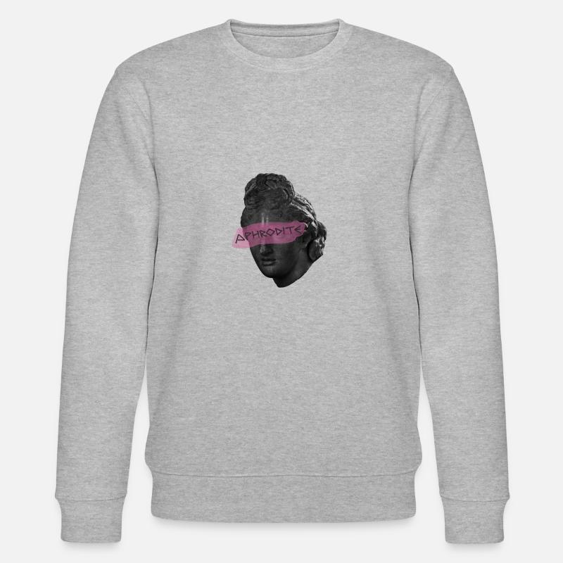 Aphrodite + Schrift schwarz - Stanley/Stella Unisex Bio-Sweatshirt CHANGER  - Grau meliert