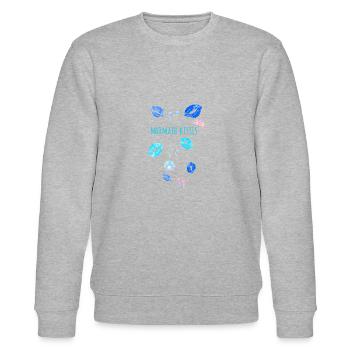 Mermaid Kisses ,Underwater, blue lips - Stanley/Stella Unisex Bio-Sweatshirt CHANGER  - Grau meliert - Vorne - Nik (191cm) & Marisol (170cm)