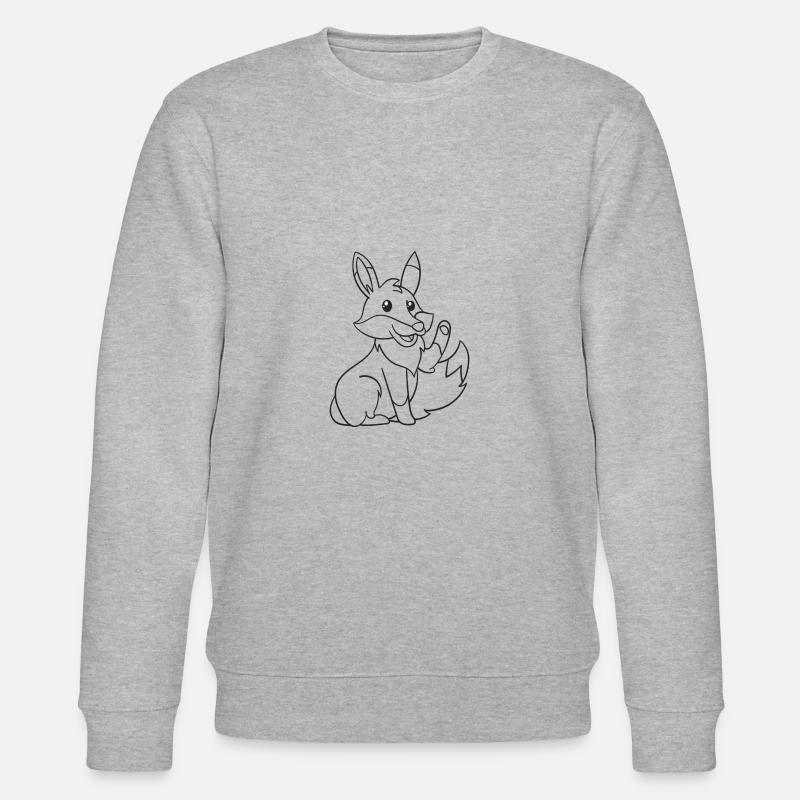Fuchs, Füchse, Geschenk, Geschenkidee - Stanley/Stella Unisex Bio-Sweatshirt CHANGER  - Grau meliert