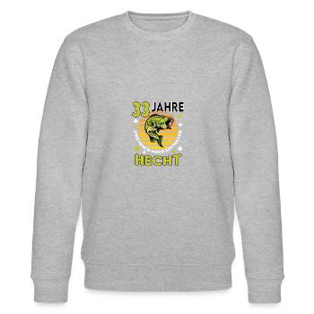 Geburtstag Toller Hecht Alter Jahre 33 - Stanley/Stella Unisex Bio-Sweatshirt CHANGER  - Grau meliert - Vorne - Nik (191cm) & Marisol (170cm)