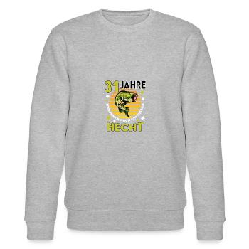 Geburtstag Toller Hecht Alter Jahre 31 - Stanley/Stella Unisex Bio-Sweatshirt CHANGER  - Grau meliert - Vorne - Nik (191cm) & Marisol (170cm)