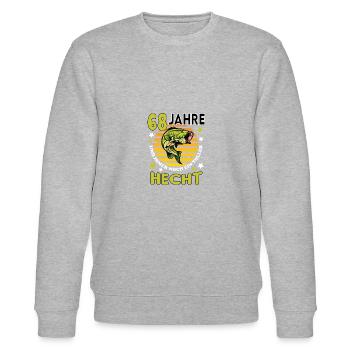 Geburtstag Toller Hecht Alter Jahre 68 - Stanley/Stella Unisex Bio-Sweatshirt CHANGER  - Grau meliert - Vorne - Nik (191cm) & Marisol (170cm)