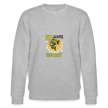 Geburtstag Toller Hecht Alter Jahre 57 - Stanley/Stella Unisex Bio-Sweatshirt CHANGER  - Grau meliert - Vorne - Nik (191cm) & Marisol (170cm)