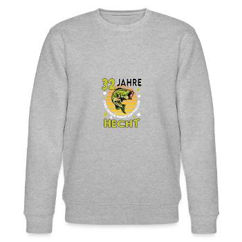 Geburtstag Toller Hecht Alter Jahre 32 - Stanley/Stella Unisex Bio-Sweatshirt CHANGER  - Grau meliert - Vorne - Nik (191cm) & Marisol (170cm)