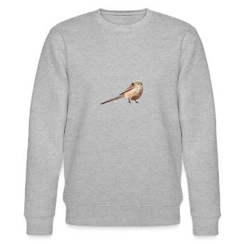 Schwanzmeise, Aegithalos caudatus - Stanley/Stella Unisex Bio-Sweatshirt CHANGER  - Grau meliert - Vorne - Nik (191cm) & Marisol (170cm)