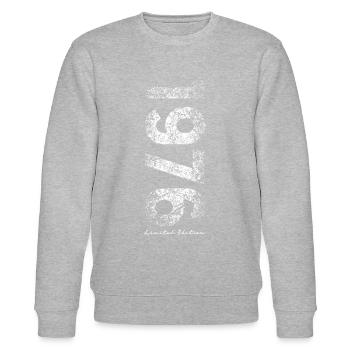 Limited Edition 1976 - Geburtstag 1976 - Stanley/Stella Unisex Bio-Sweatshirt CHANGER  - Grau meliert - Vorne - Nik (191cm) & Marisol (170cm)