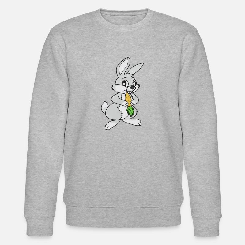 Lapin, Lapin gris, Lapin Blanc - Sweat bio CHANGER Stanley/Stella Unisexe - gris chiné