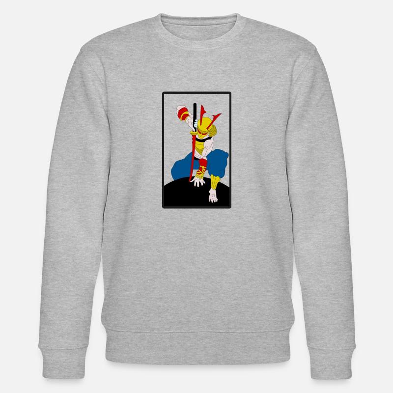 Gelber Samurai - Stanley/Stella Unisex Bio-Sweatshirt CHANGER  - Grau meliert