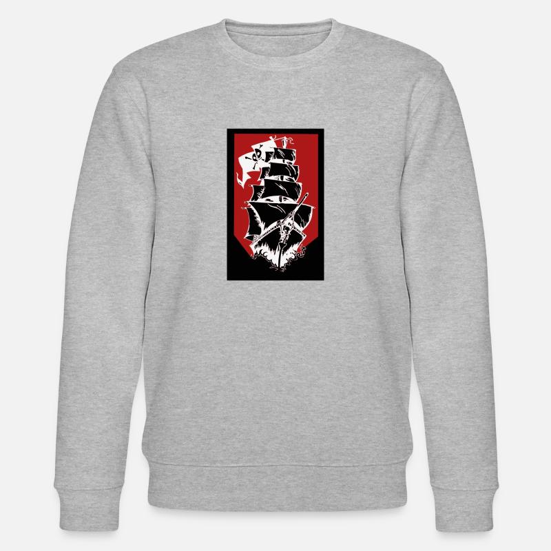 Piratenschiff - Stanley/Stella Unisex Bio-Sweatshirt CHANGER  - Grau meliert