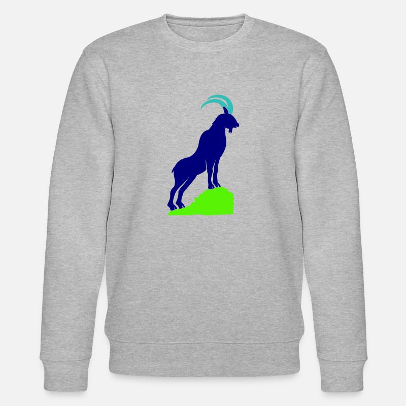 steinbock 02 - Stanley/Stella Unisex Bio-Sweatshirt CHANGER  - Grau meliert