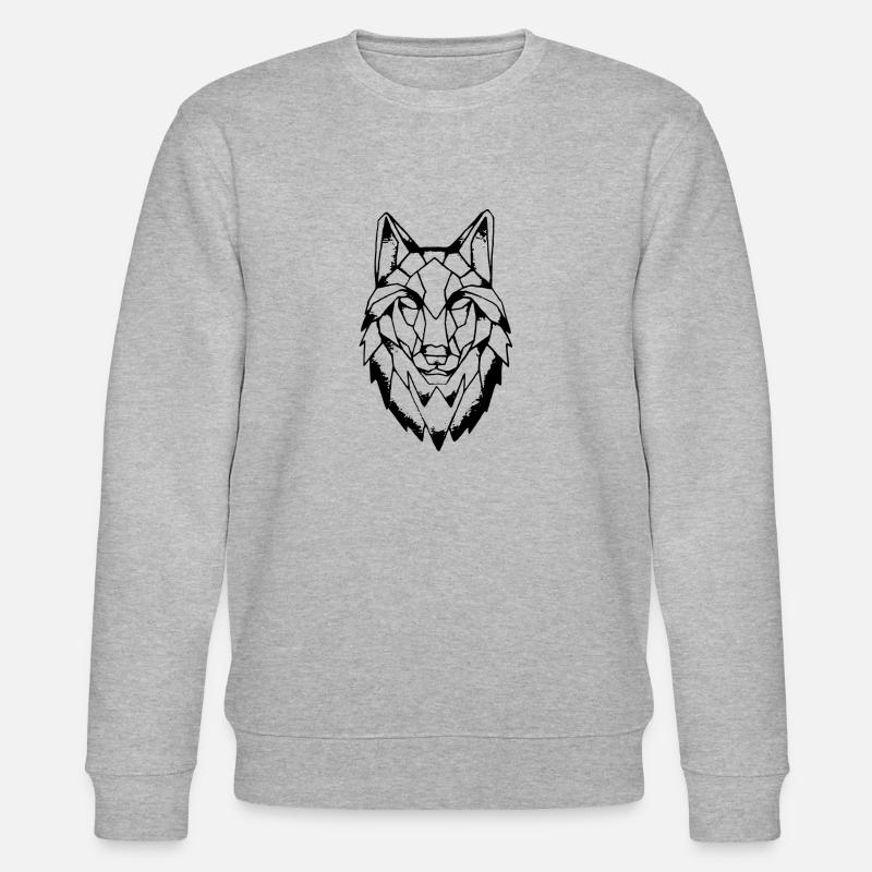 Wolf - Stanley/Stella Unisex Bio-Sweatshirt CHANGER  - Grau meliert