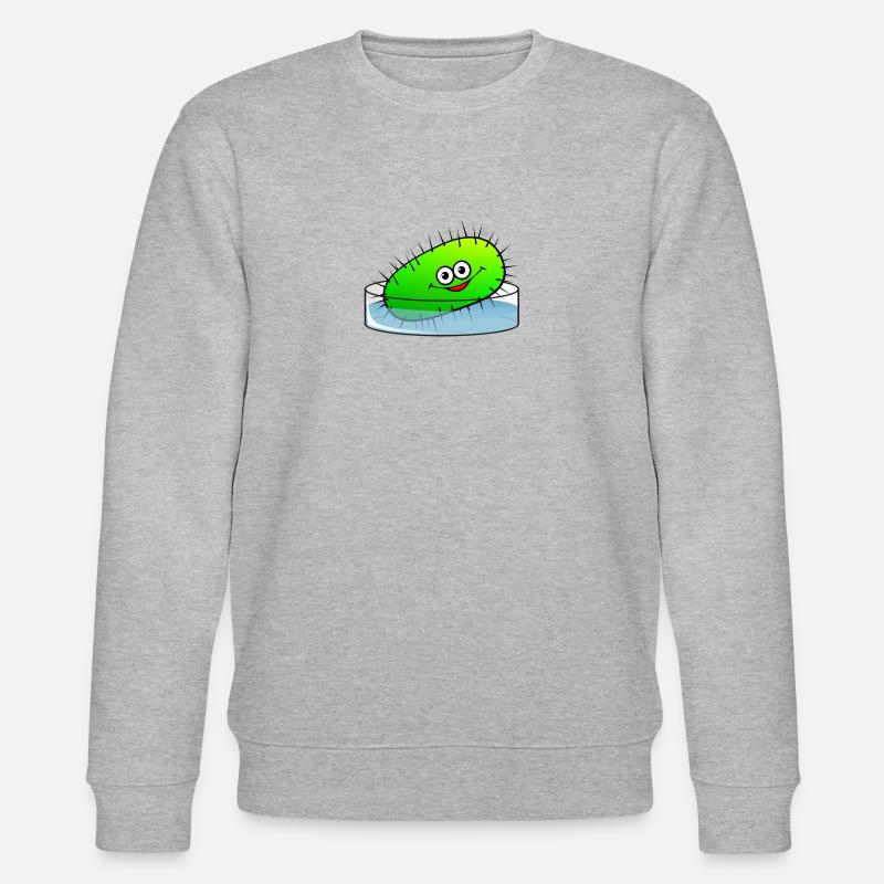 Happy Bacterium - Stanley/Stella Unisex Bio-Sweatshirt CHANGER  - Grau meliert