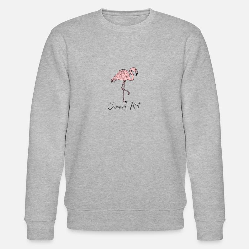 Flamingo - Summer Flirt - Comic - Stanley/Stella Unisex Bio-Sweatshirt CHANGER  - Grau meliert
