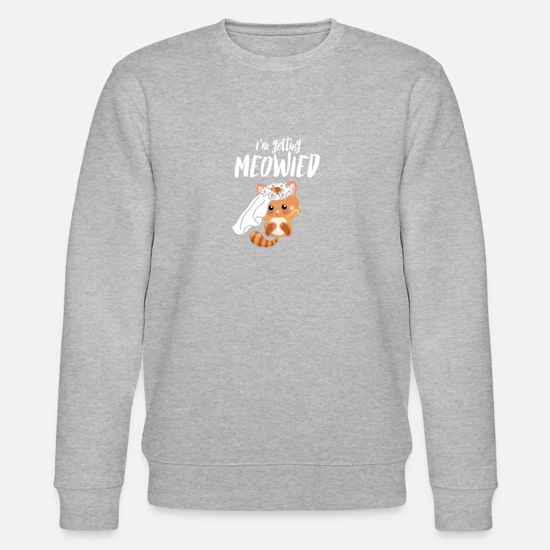 Je vais me marier - chat doux - Engagement de mariage! - Sweat bio CHANGER Stanley/Stella Unisexe - gris chiné
