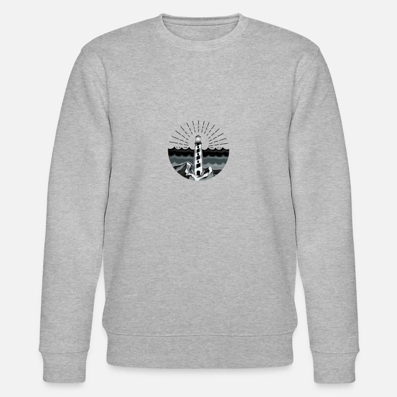 Leuchtturm Meer Ozean maritim - Stanley/Stella Unisex Bio-Sweatshirt CHANGER  - Grau meliert