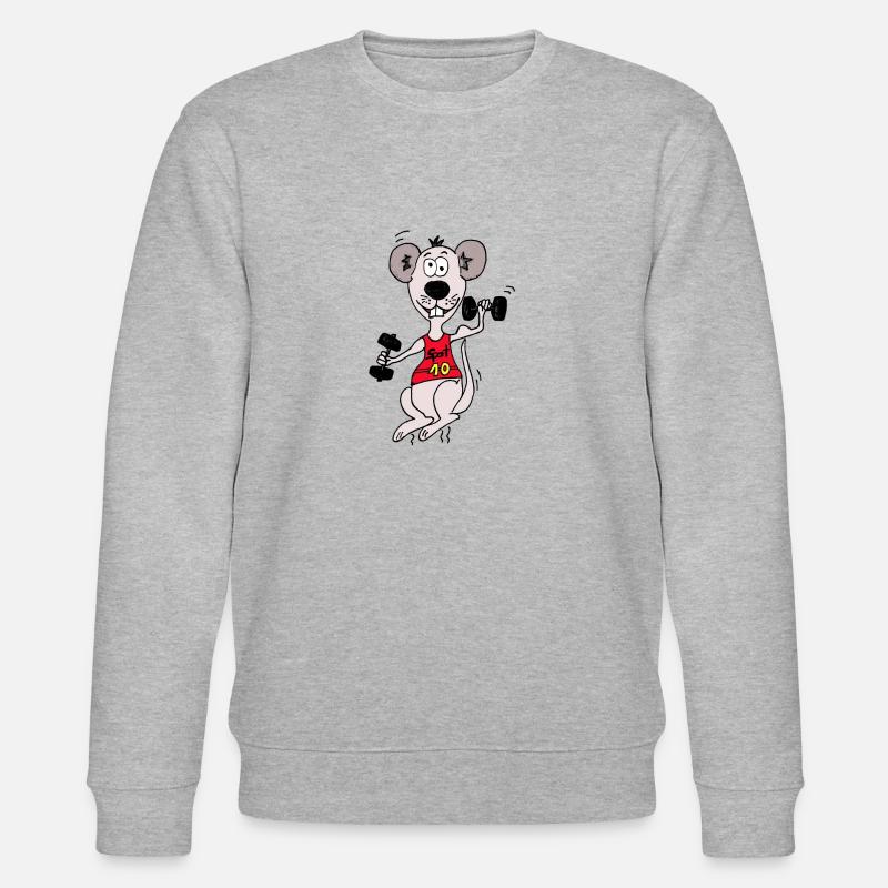 souris avec les poids - Sweat bio CHANGER Stanley/Stella Unisexe - gris chiné