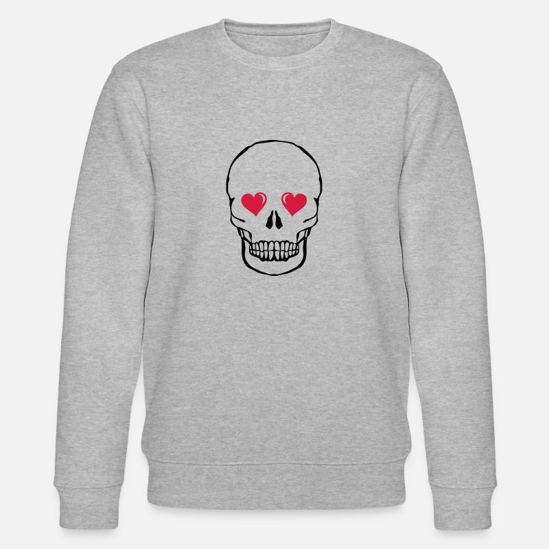 skull love 002 - Stanley/Stella Unisex Bio-Sweatshirt CHANGER - Grau meliert