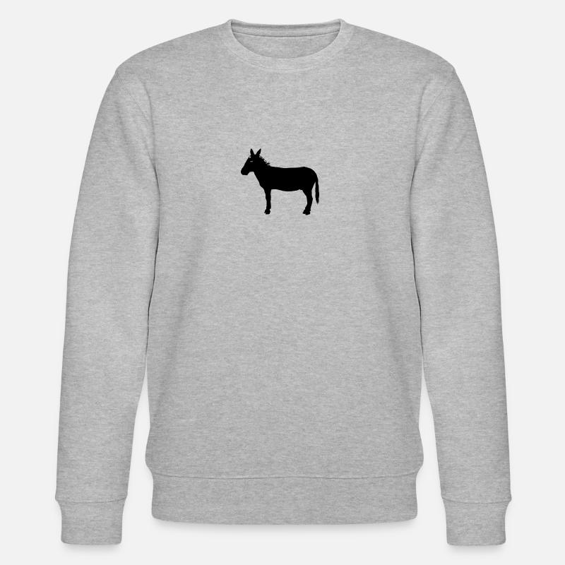 donkey mule esel20 - Stanley/Stella Unisex Bio-Sweatshirt CHANGER  - Grau meliert