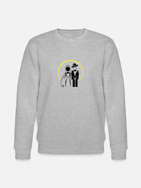 Newlyweds, Married Couple, Wedding - Stanley/Stella CHANGER Unisex Organic Sweatshirt - heather grey