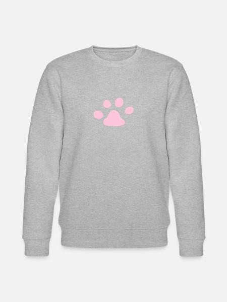 Venstre kattepote forbinder kattepote gelébønner - Stanley/Stella økologisk unisex-sweatshirt CHANGER  - grå meleret