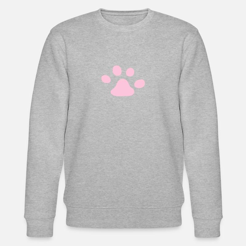 Droite chat patte droite chat patateux haricots - Sweat bio CHANGER Stanley/Stella Unisexe - gris chiné