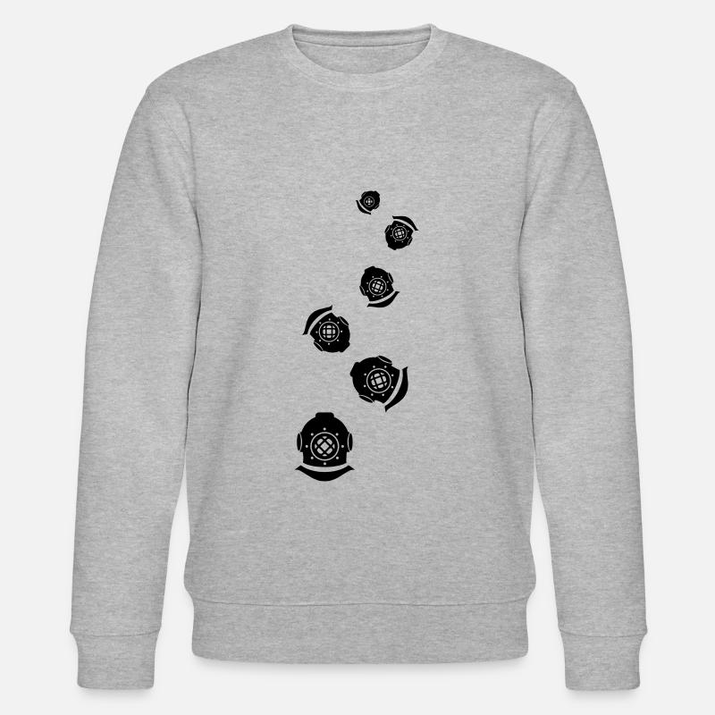 Symbole de plongée en apnée - Sweat bio CHANGER Stanley/Stella Unisexe - gris chiné